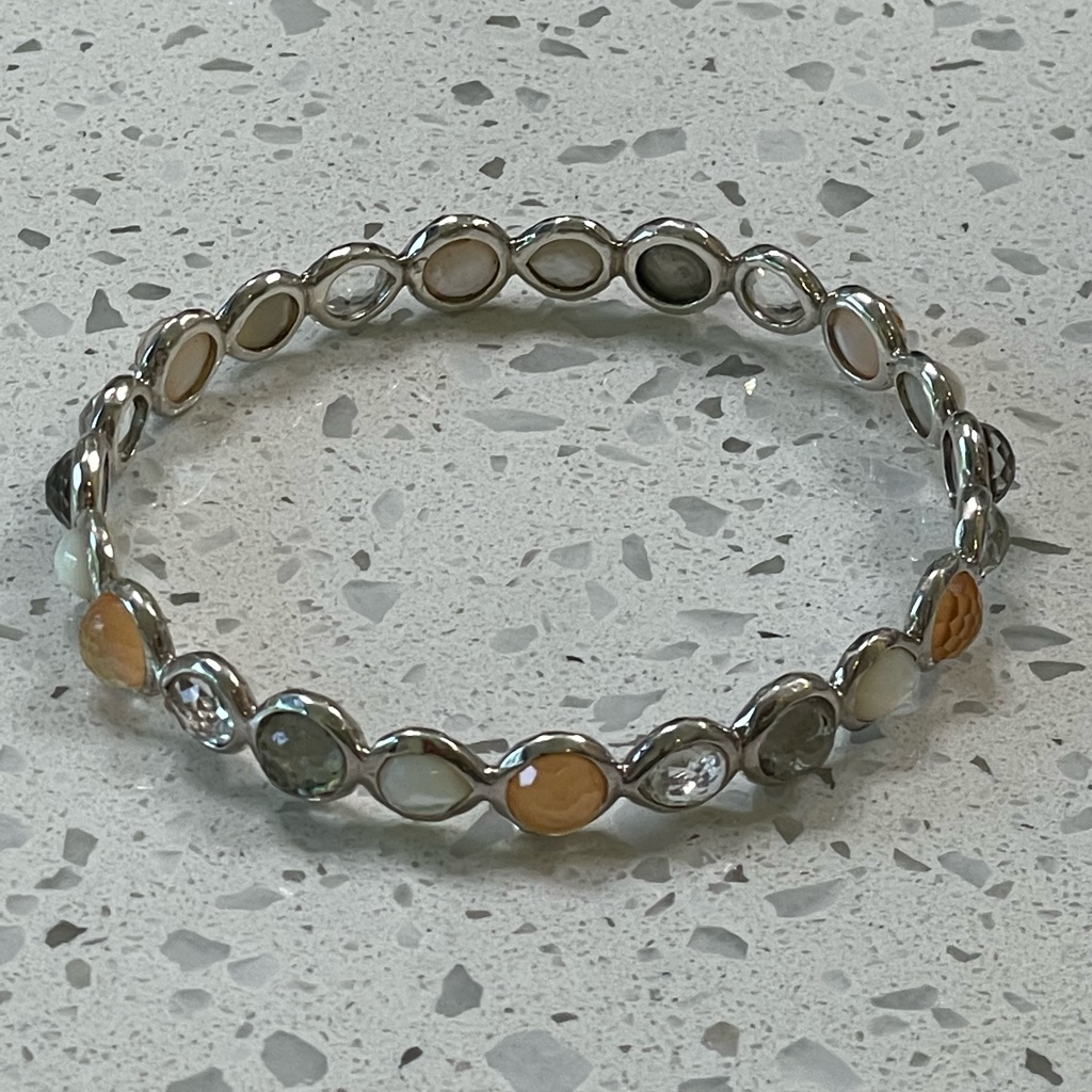Ippolita Sterling Silver Stone Bangle Bracelet